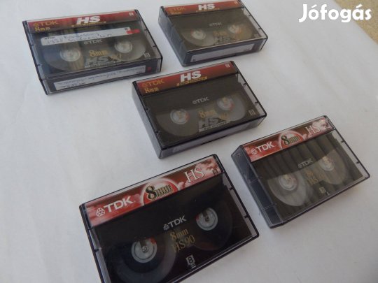 TDK HS 5 Db Videó 8 8mm-es 90 Perces Videó Kazetta
