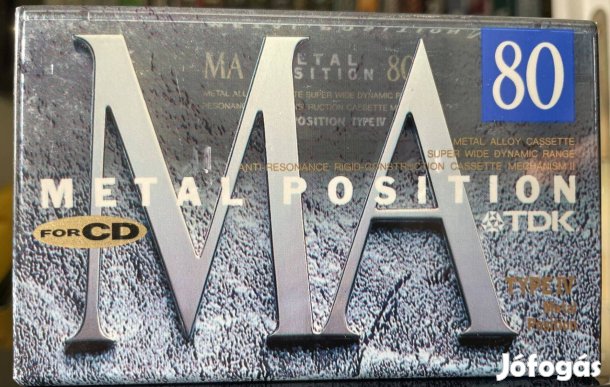 TDK MA 80 1993 metal bontatlan, új magnó kazetta, audio kazetta