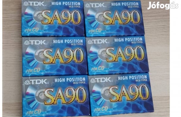 TDK SA 90 original bontatlan 6 db. kazetta