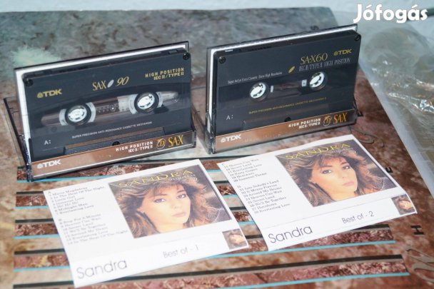 TDK SA-X 60 és 90 Sandra best of chrom magnó kazetta Hifi retró disco