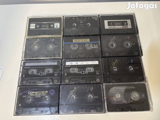 TDK Sony Maxell metál kazetta 12 db