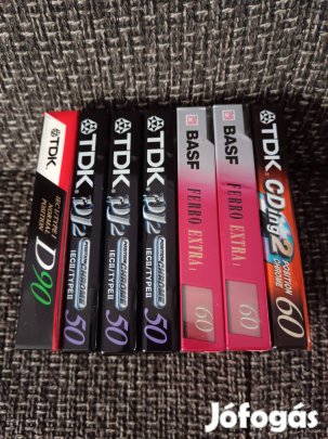 TDK, Basf kazetta csomag új,bontatlan 