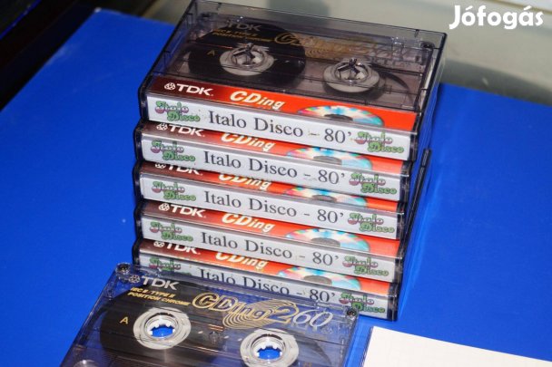 TDK chrom magnó kazetták italo disco felvételek 6 db kazetta