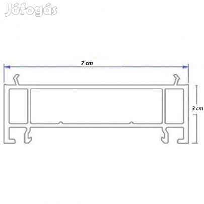 TOKTOLDÓ PROFIL MŰANYAG 7 cm fehér profilhoz_300cm