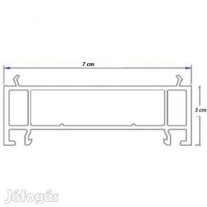 TOKTOLDÓ PROFIL MŰANYAG 7 cm fehér profilhoz