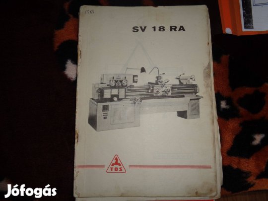 TOS SV18RA eszterga tartozék gépkönyv