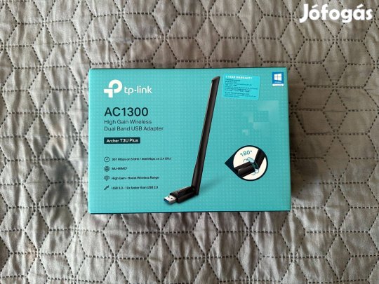 TP Link Archer T3U plus AC1300, Nagy teljesítményű, Vezeték Nélküli, K