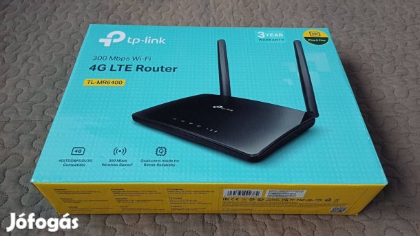 TP-Link TL-MR6400 4G LTE router Garanciális (2026.06.24-ig), újszerű