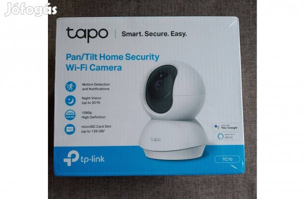 TP-Link Tapo TC70 fehér, 1080p, WiFi, megfigyelő kamera, forgatható,