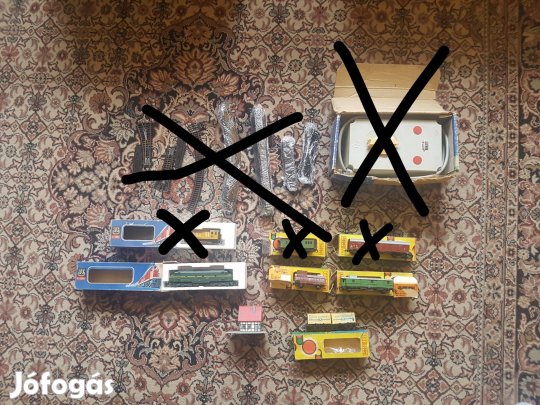 TT 1:120 vasút modell mozdony vagon vasút és házikó