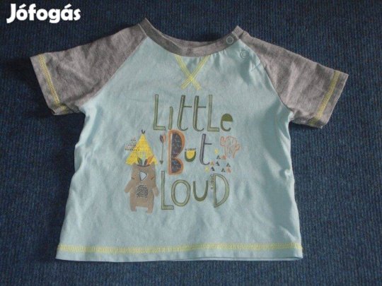 TU világoskék mintás póló 3-6 hó (méret 68)