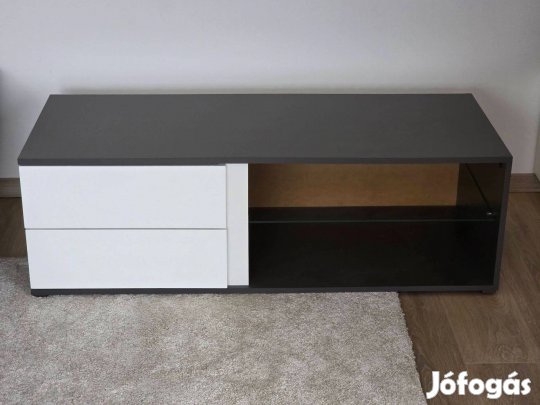 TV állvány, kihúzható fiókokkal, cserélhető díszítő panelekkel