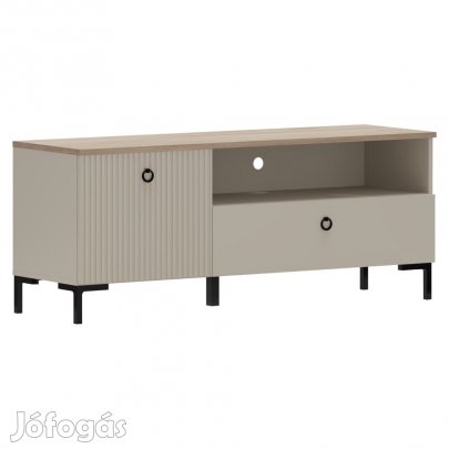 TV-állvány, szürkésbarna Taupe/silverjack tölgy, DOMCA 1K1S