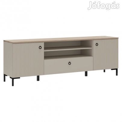 TV-állvány, szürkésbarna Taupe/silverjack tölgy, DOMCA 2D1S