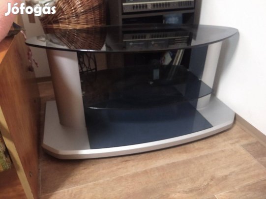 TV állvány üveglappal