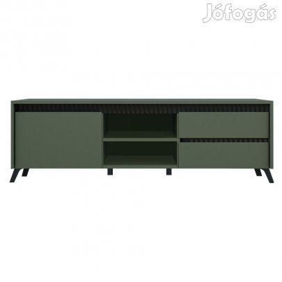 TV-asztal, smoke zöld/fekete, LONGY RTV1K2So