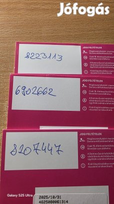 T mobil könyű telefonszámok 822.3113.690.2662.820.7447.