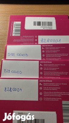 T mobil könyű telefonszámok 828.0001.597.0003.828.0003.828.0004