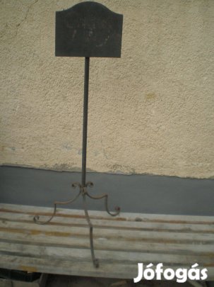 Tábla,ártábla, állványos 1m magas, 25x20cm