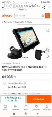 Tablet, Android GPS duál Sim -es gyári fóliás eladó!