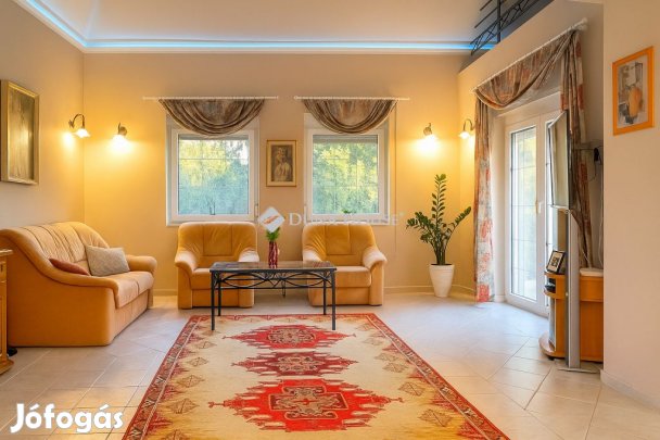 Tágas, galériás nappalis családi ház 1300 m-es parkosított telken