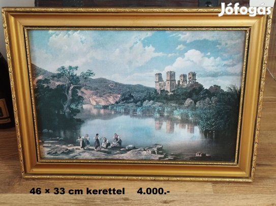 Tájkép, nyomat, poszter, szép kerettel