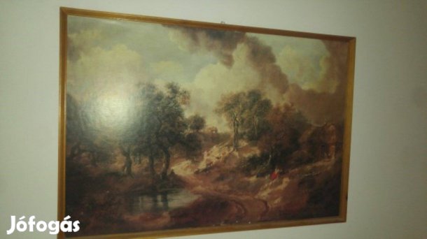 Tájkép fa keretben 69x100cm