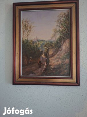 Tájkép fakeretben