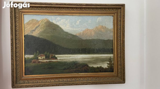 Tájkép festmény eladó! Sz:68 M:50 cm. 