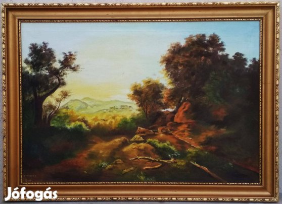 Tájkép olajfestmény Markó Károly után
