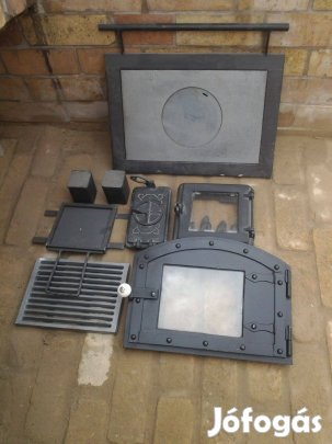 Takaréktűzhely ,tűzrács,tüzelőajtó,hamusajtó,öntvényplatni !