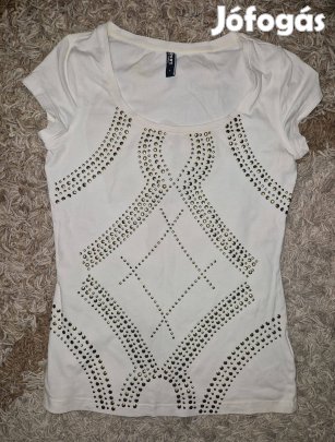 Takko S szegecses póló lecímkézett