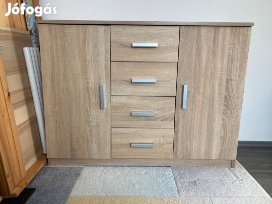 Tálaló (Jysk Tapdrup) 2 ajtós 4 fiókos világos tölgy