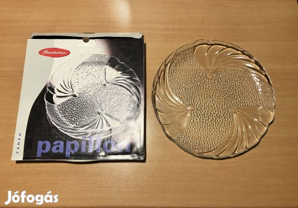 Tálaló, süteményes üvegtál 32cm