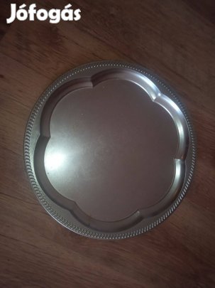 Tálca króm új, fényképtartó pár, gyerek evőeszköz pár, kávés pohár pár