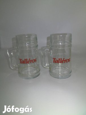 Talléros üveg sörös korsó ( 2 db. 0.5 Literes )