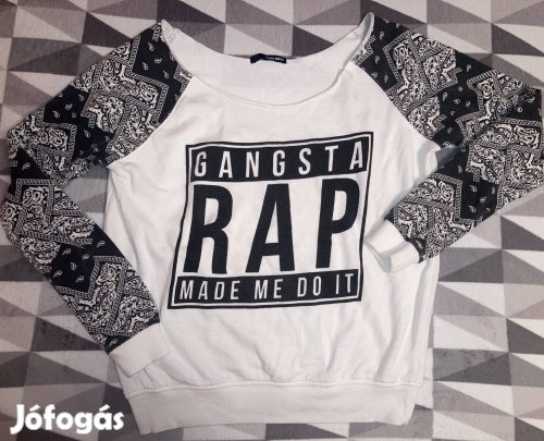 Tally Weijl 'Gangsta Rap - Made Me Do It - laza női egyedi felső 