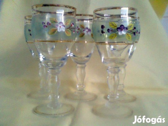 Talpas borospohár készlet - festett
