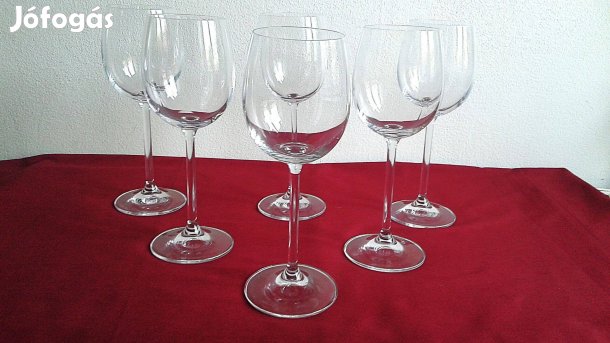 Talpas borospohár szett. 6 db. 2,5dl 21 cm magas
