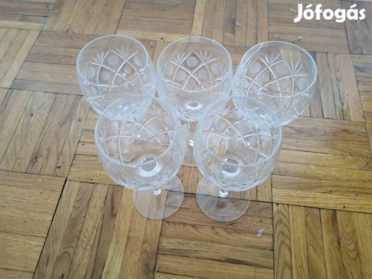 Talpas kristály pohár