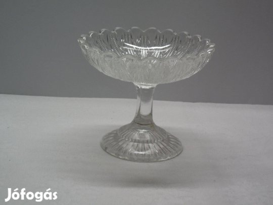 Talpas üveg talpas kehely, kínáló