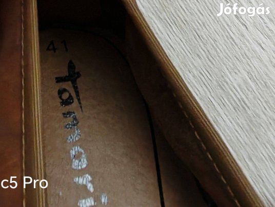 Tamaris 41 valódi bőr női balerina cipő