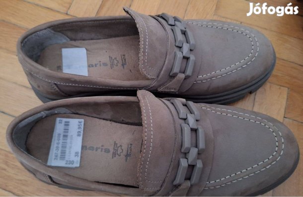 Tamaris barna bőr, 38-as cipő