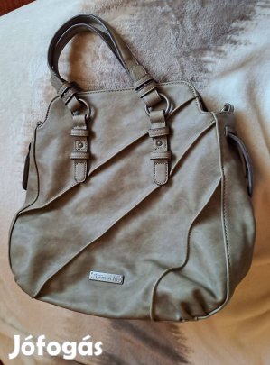 Tamaris nagyon szép khaki színű új női táska