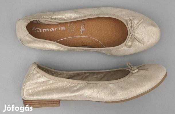 Tamaris újszerű bőr balerina, 39 -es