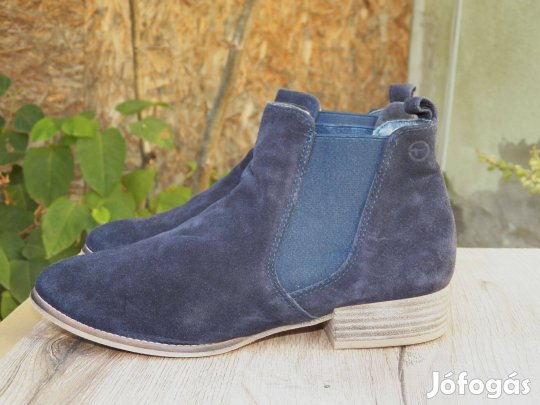 Tamaris velúrbőr bokacsizma, 37 / 37,5 -ös