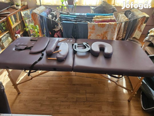 Tandem összecsukható hordozható favázas masszázságy