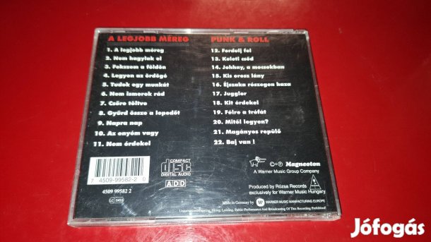 Tankcsapda A legjobb mérek Punk & Roll Cd 