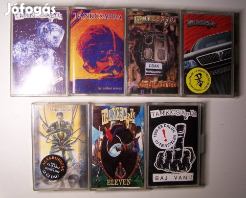 Tankcsapda kazetta-kollekció (7 db, pl. Az ember tervez, Baj van!)