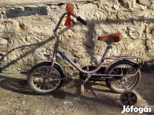 Tanuló gyerek bicikli/ gyermek kerékpár láncvédő,oldalkerékkel 12"/14"